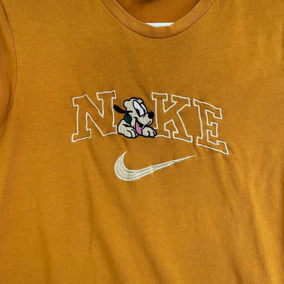 Nike Pluto Embroidered Short Sleeve T-Shirt Women's Size Small‎ Rust - Picture 3 of 10